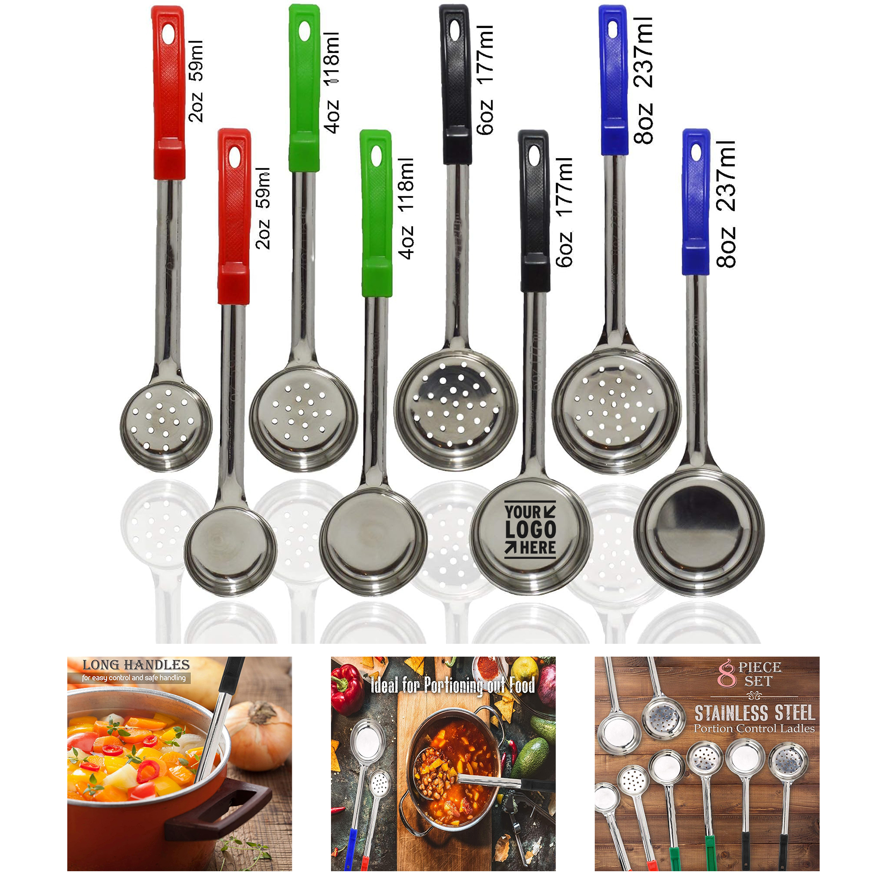 2/4/6/8 Oz Portion Control Serving Spoon 2