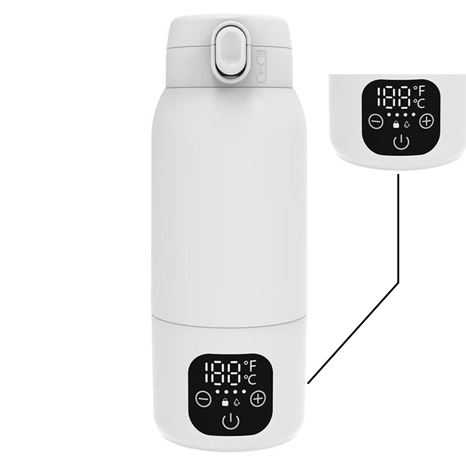 17 oz Rechargeable Baby Milk Warmer with Temperature Display 7