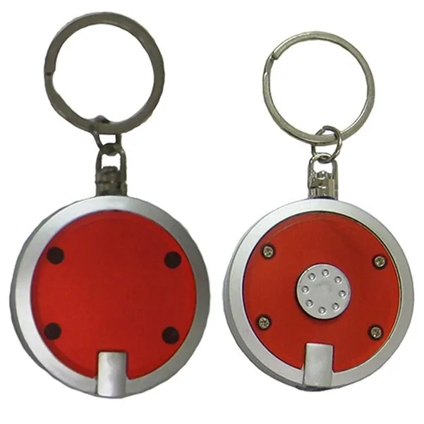 Round LED Light with Key Ring - Full Color Print 6