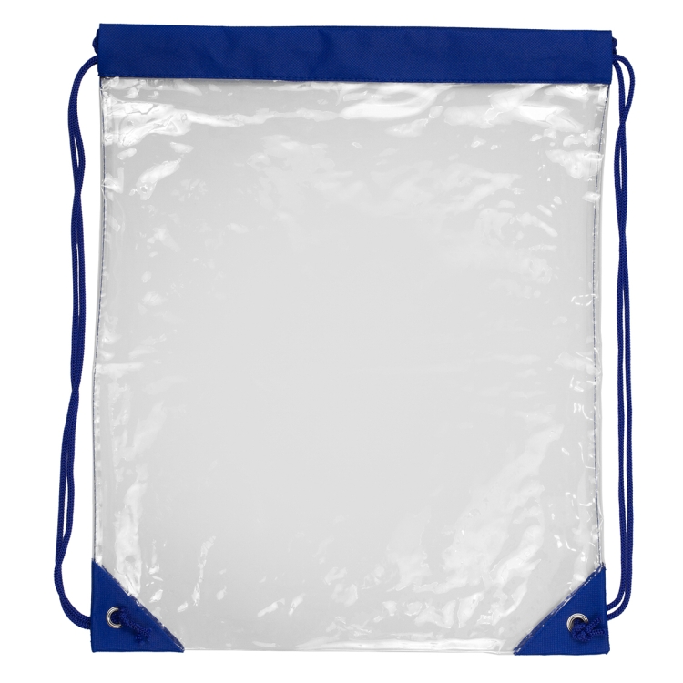 13" W x 16" H - "Everest" Tall Clear Drawstring Cinch Pack Backpack 20