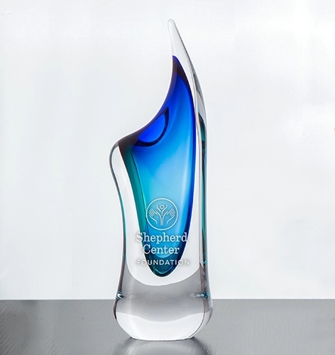 Voltaire Art Vase, Blue/Turquoise 2