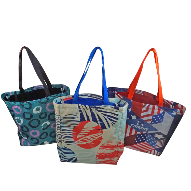 Colored Liner Medium Full Side Gusset Tote (16"H x 14"W x 5"D), custom tote bag with logo imprint 8