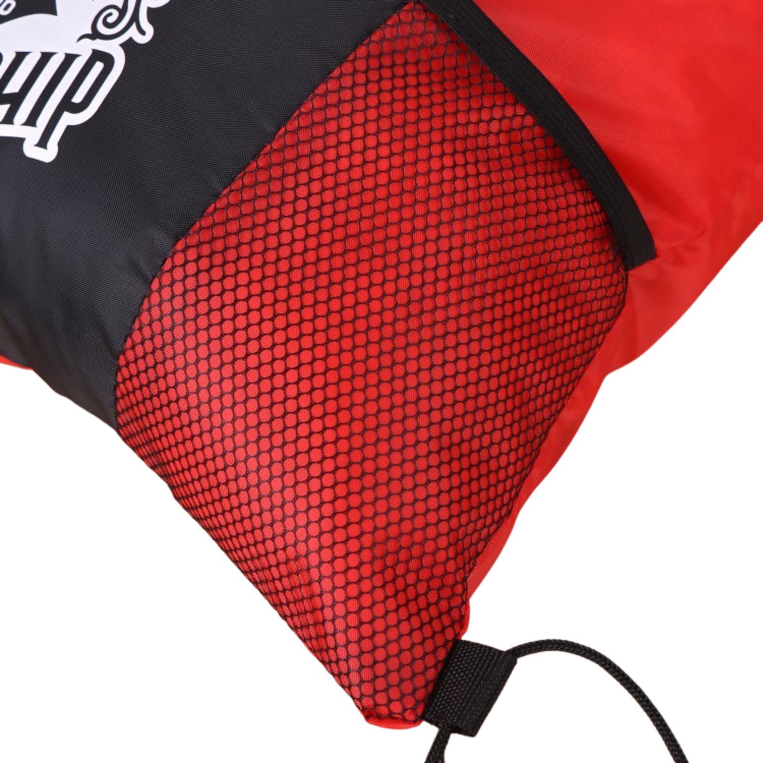 Tri Color Side Mesh Bottle Holder Drawstring Backpack (13" x 17") 3