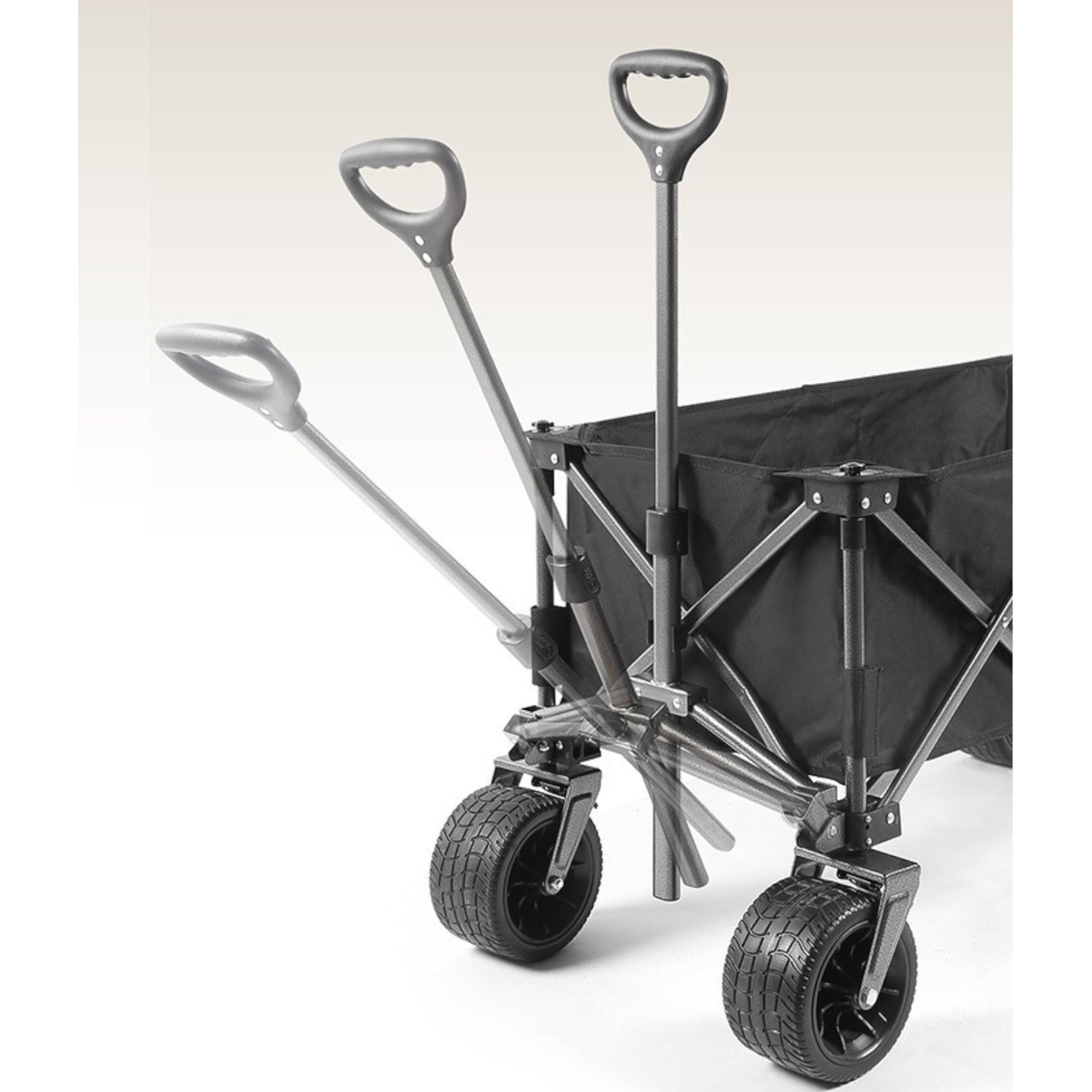 150L Portable 4 Large Wheels Foldable Wagon Hand Truck Cart Trolley For Camping 2