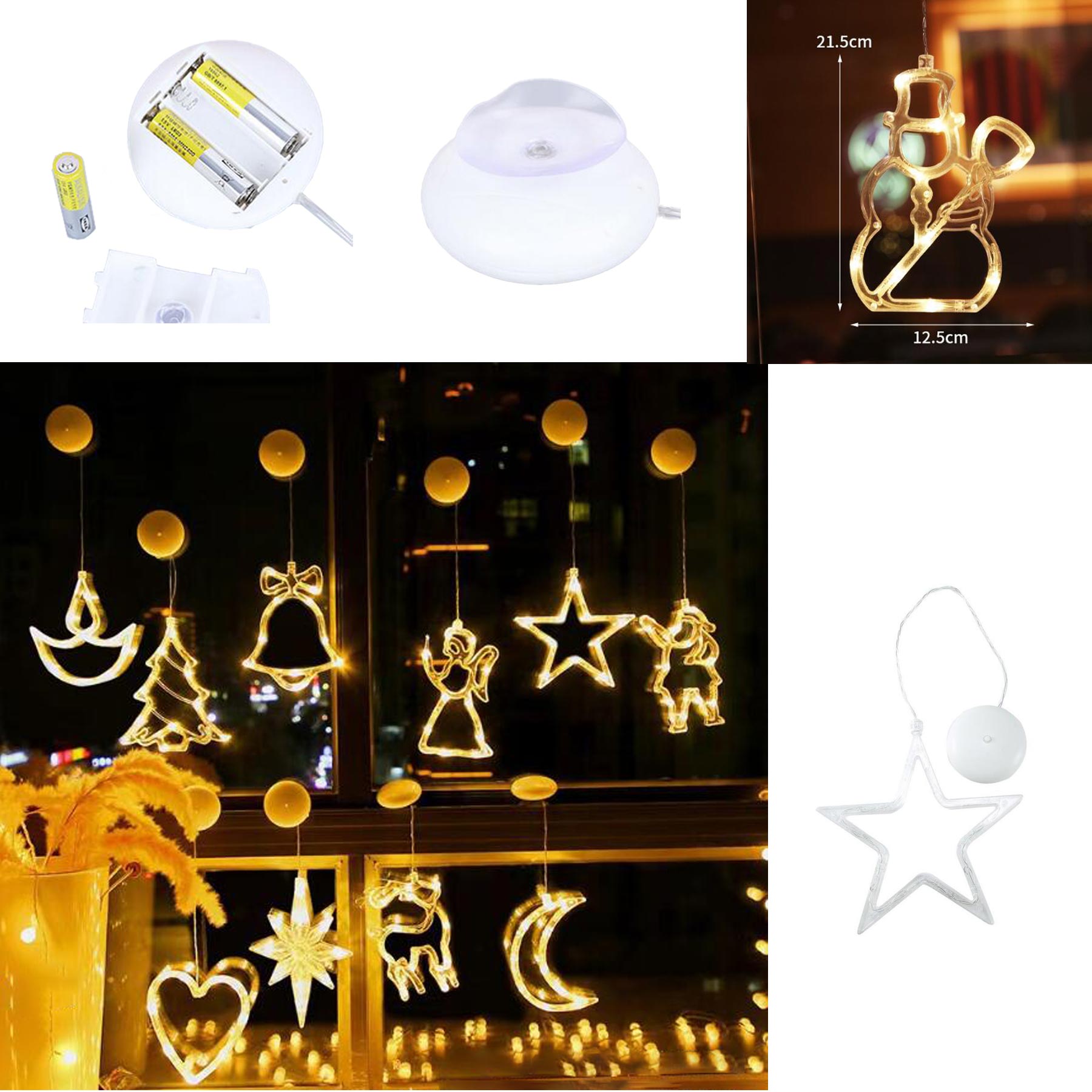 Christmas LED Window Lights With Sucker 2
