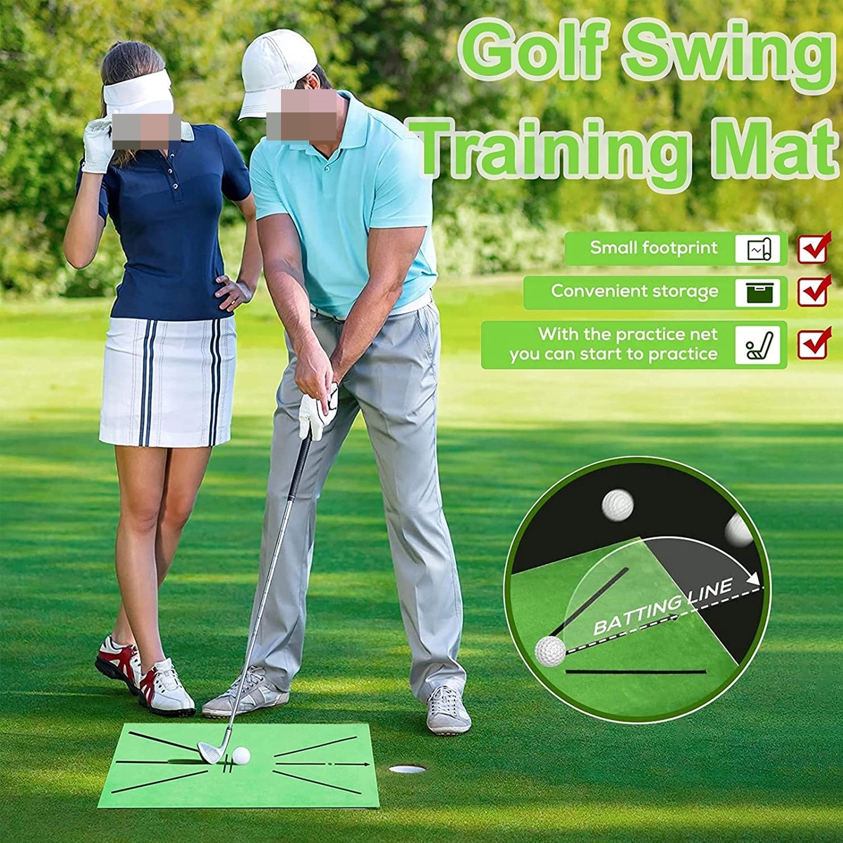 Mini Portable Golf Mat Training Aid Rug 2