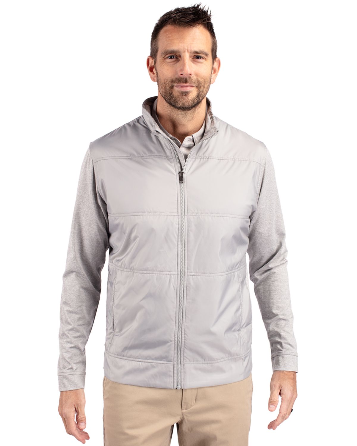 Stealth Hybrid Quilted Mens Full Zip Windbreaker Jacket
