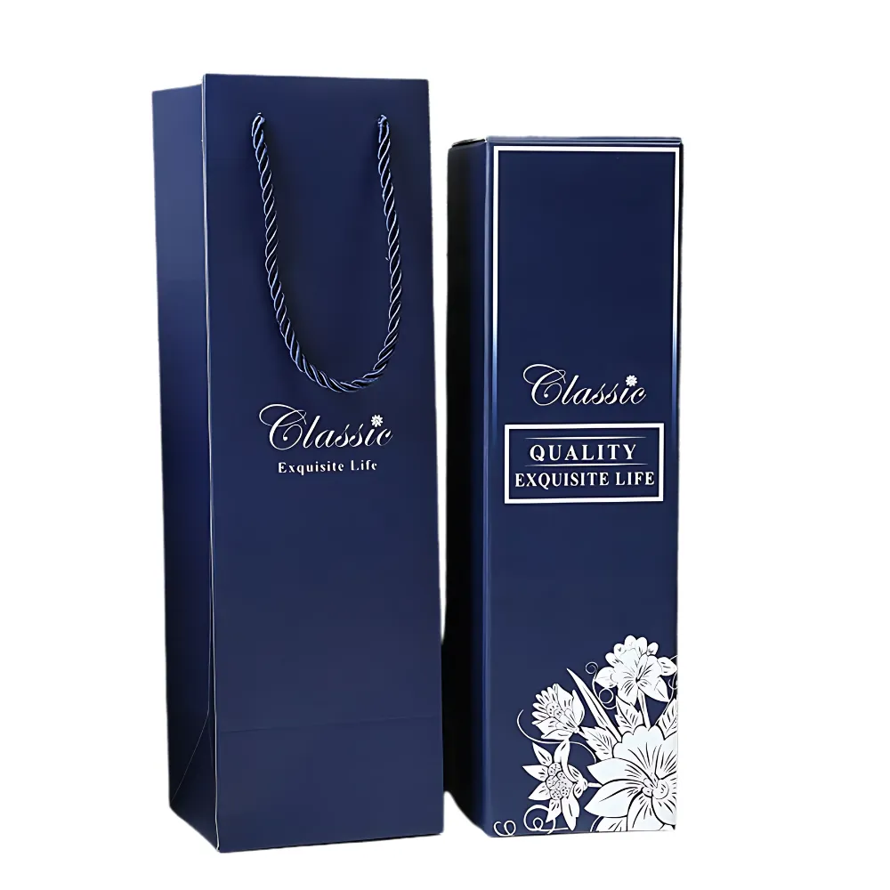 1-Bottle Wine Gift Box with Paper Bag 2