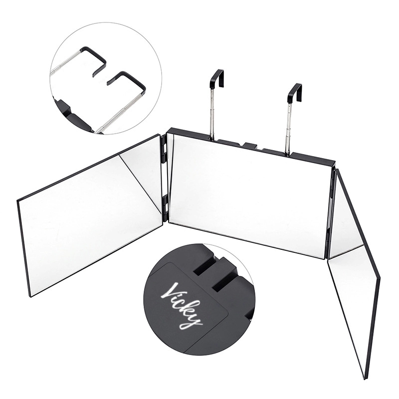Trifold Mirror For Self Hair Cutting And Styling 9