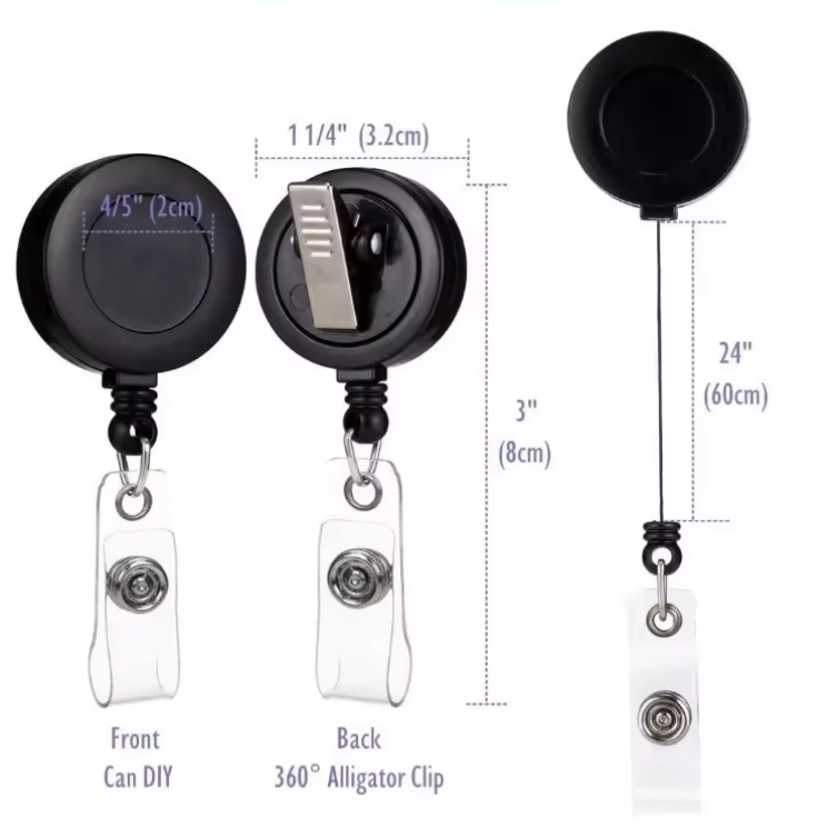 Round Retractable Badge Holder 1