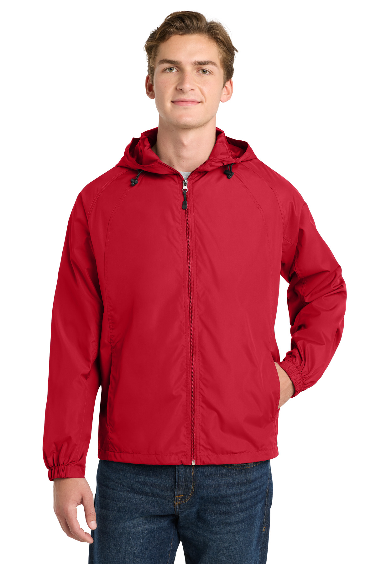 Sport-Tek Hooded Raglan Jacket. JST73 45