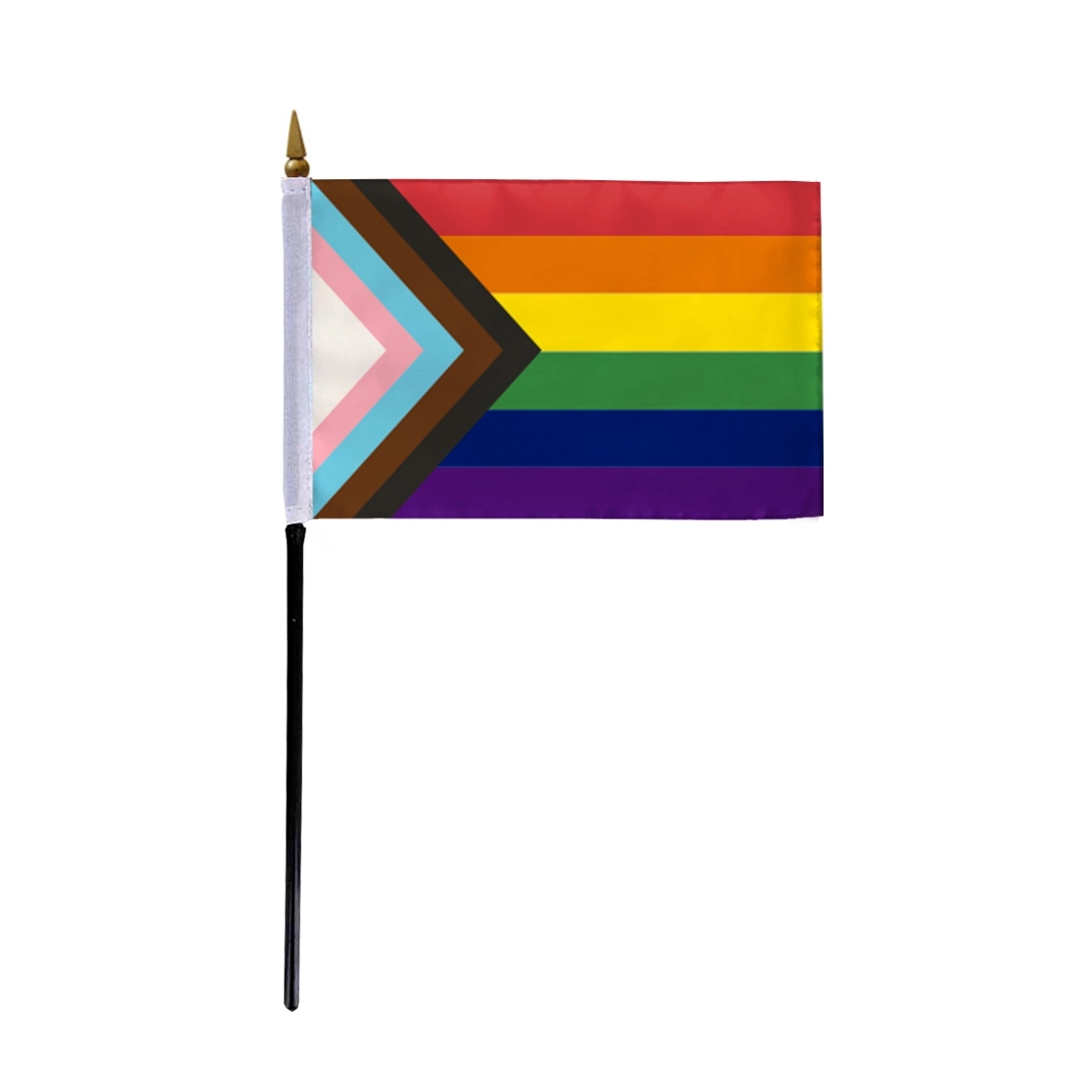 1ply Progressive Pride Stick Flag (Printed) 2