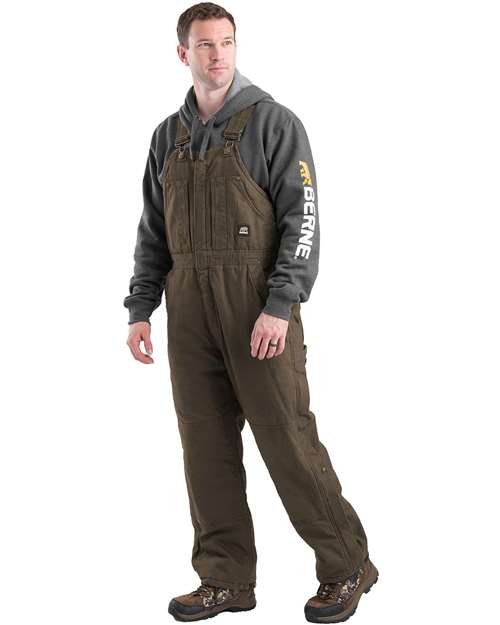 Men's Heartland Insulated Washed Duck Bib Overall - B377 3