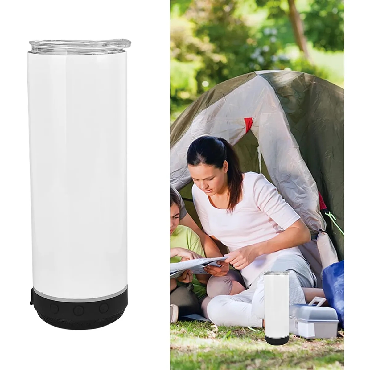 20oz Vacuum Insulated Tumbler Cup With Wireless Speaker 3