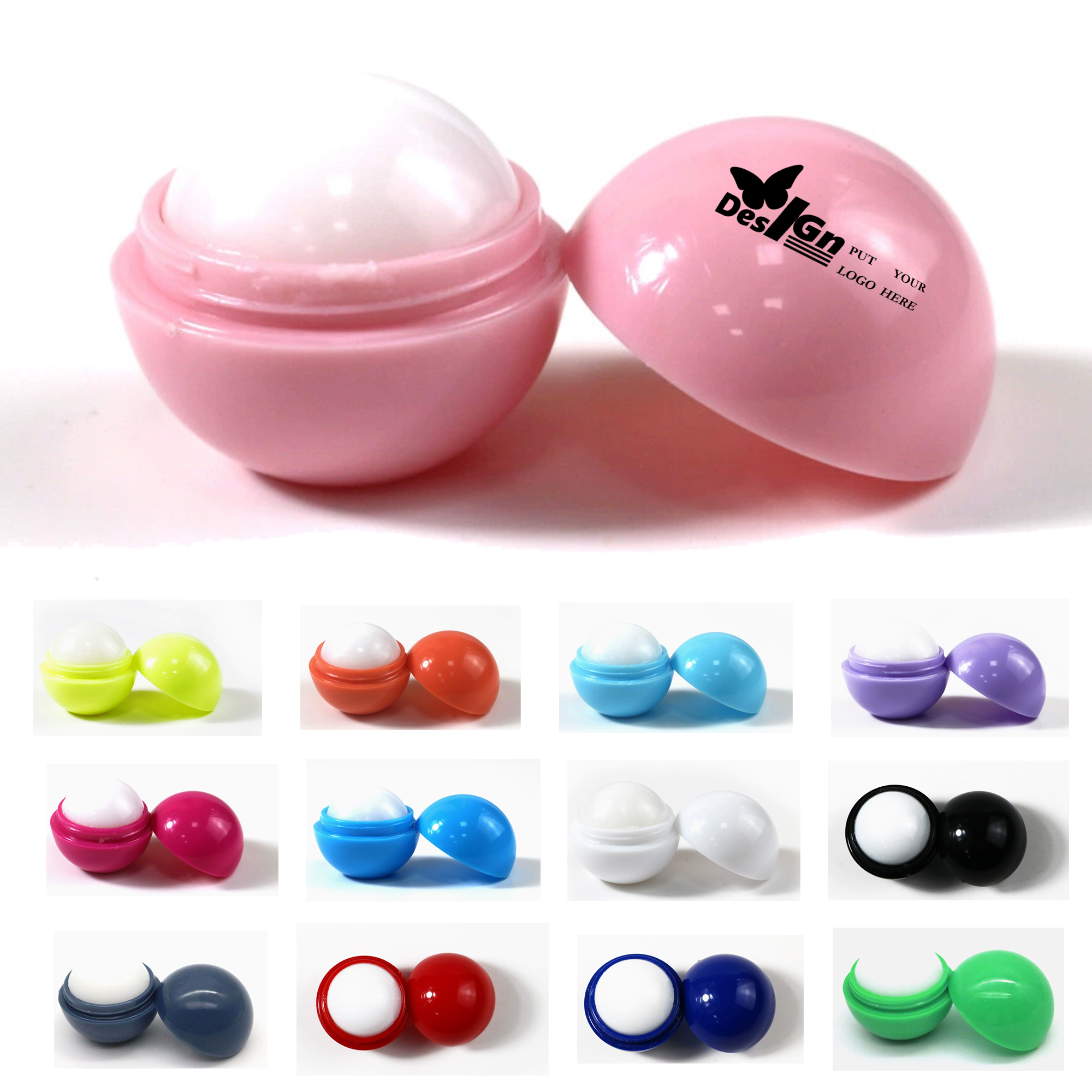 Portable Plastic Round Lip Balm 2