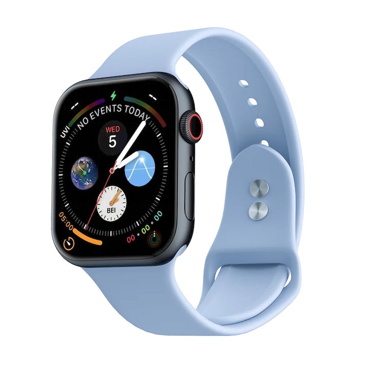 Apple Watch Dual Clasp Bands - Sky Blue Silicone 38mm/40mm/41mm 2