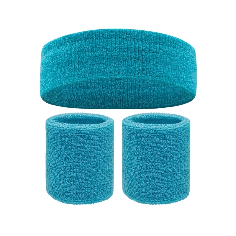 Sweatband Sports Headband Wristband Set 20