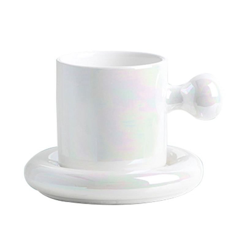 Custom 8.4 OZ. Ceramic Tea Cup Coffee Mug with Saucer Set 14