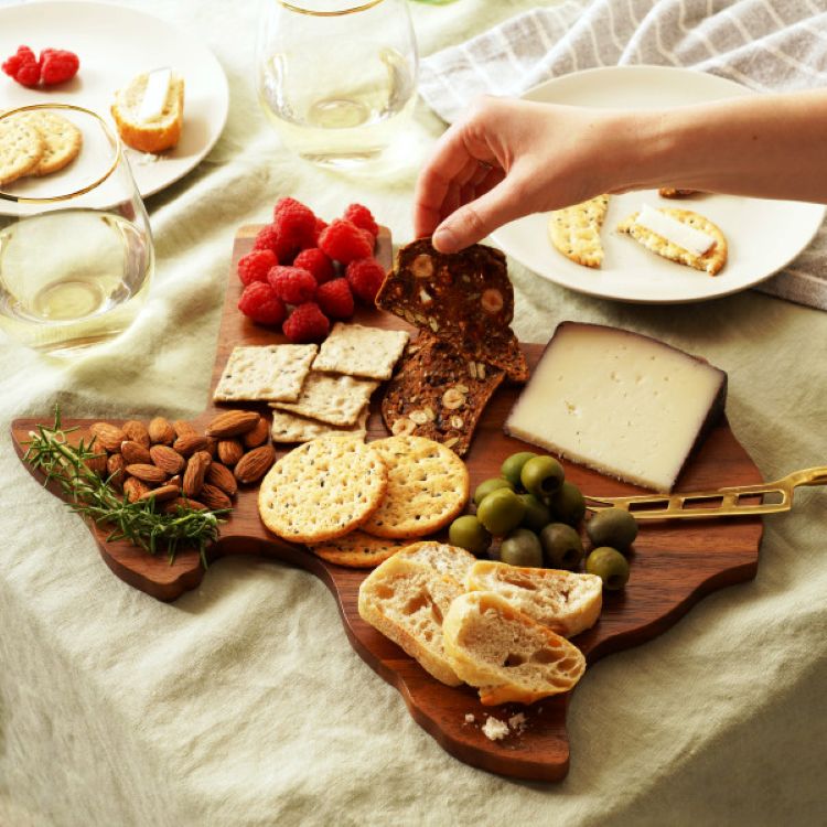 Twine Living® Acacia Texas Shaped Cheese Board 2
