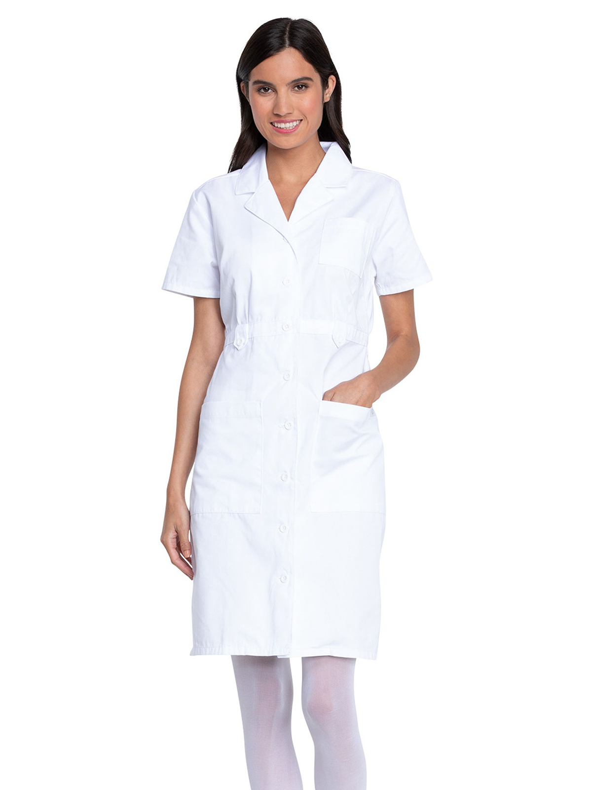 EDS Professional Whites Women's Button Front Dress