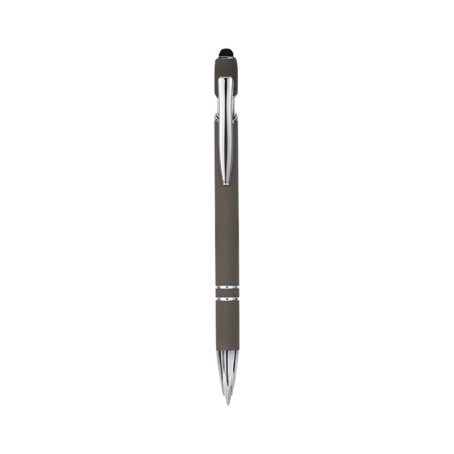 Retractable Aluminum Ballpoint Pen w/ Stylus 2