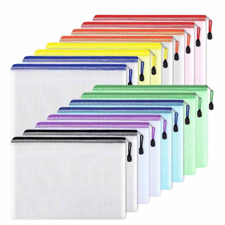 Zipper Pencil Pouch Plastic Zip File Bags 1