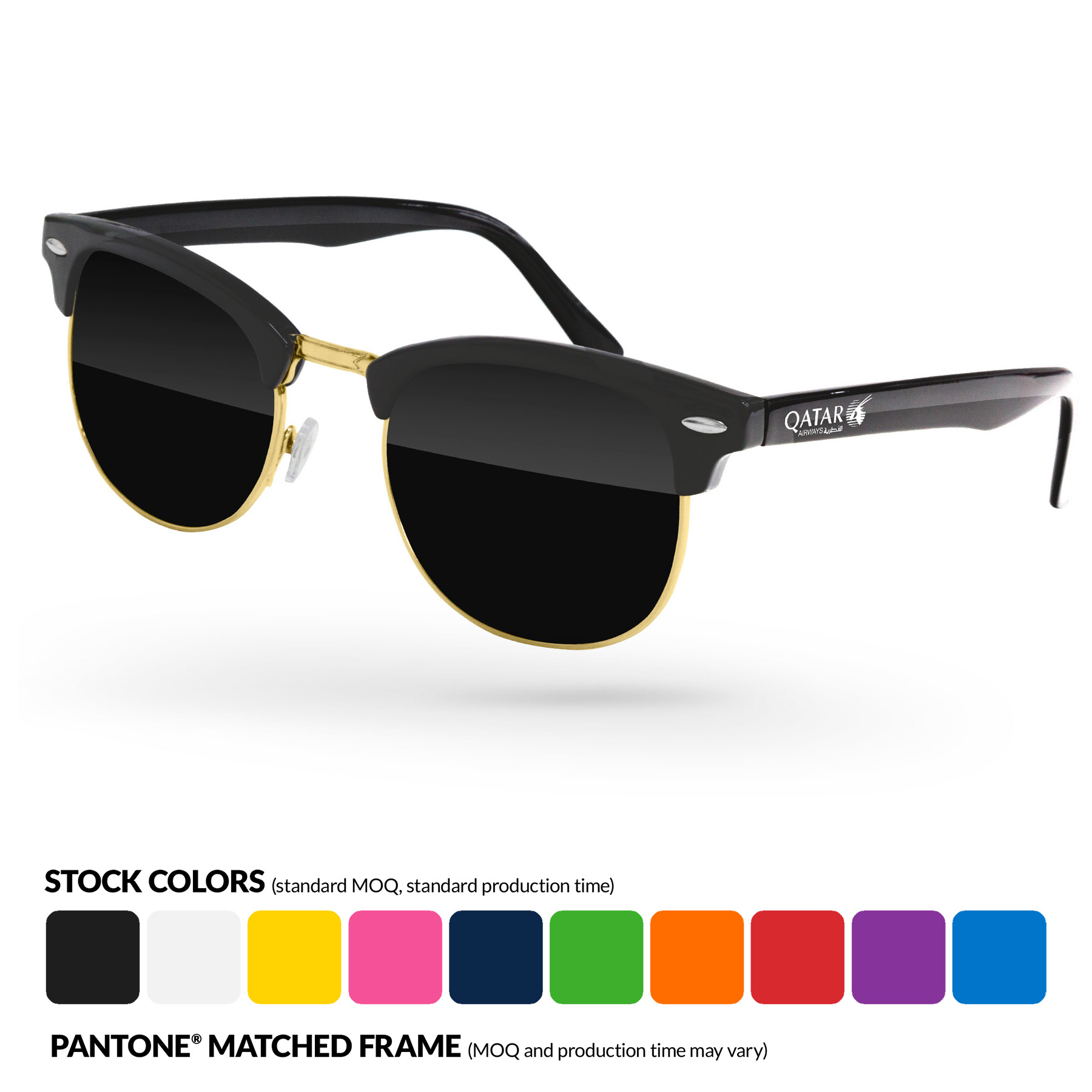 Metal Club Promotional Sunglasses w/ Temple Imprint 9