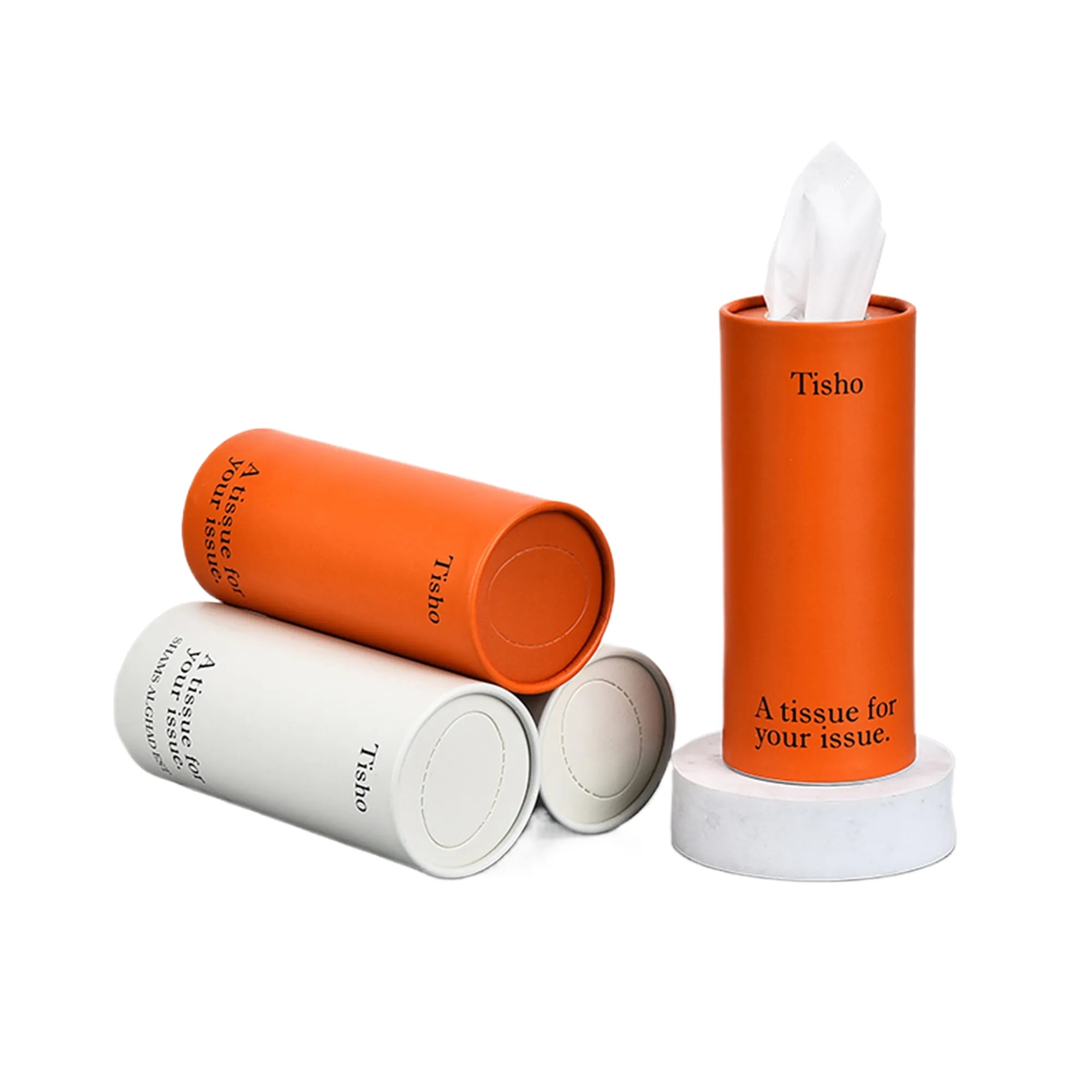 MOQ100 Car Tissue Dispenser Round Paper Holder 4