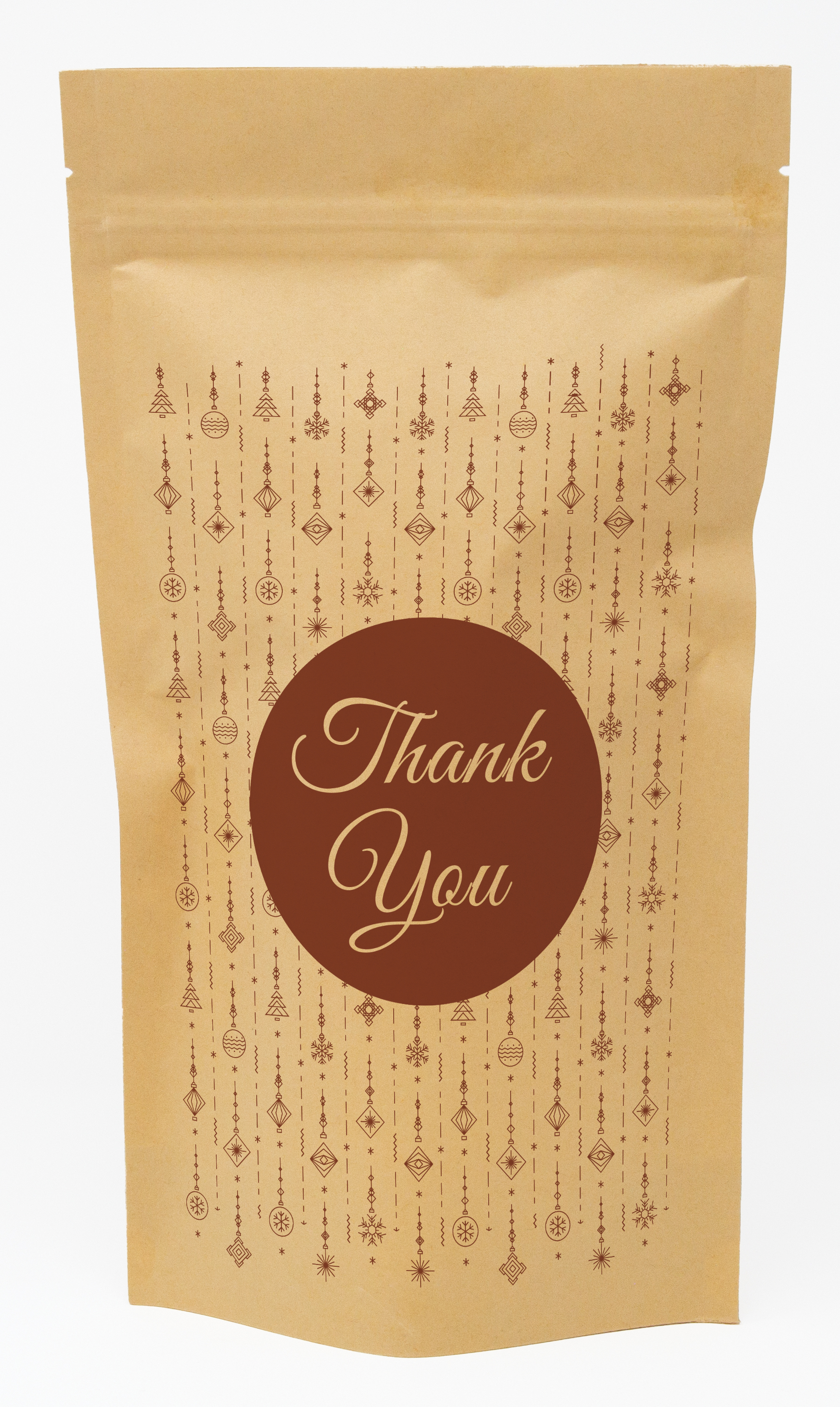 Holiday Red Predesigned Kraft Barrier Pouch (6"W x 11"H x 3"D)