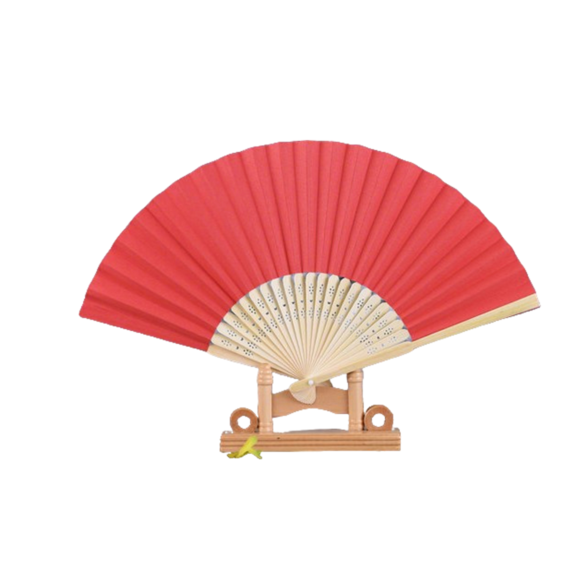 Bamboo Folding Handheld Paper Fan 8.2" x 15" 18