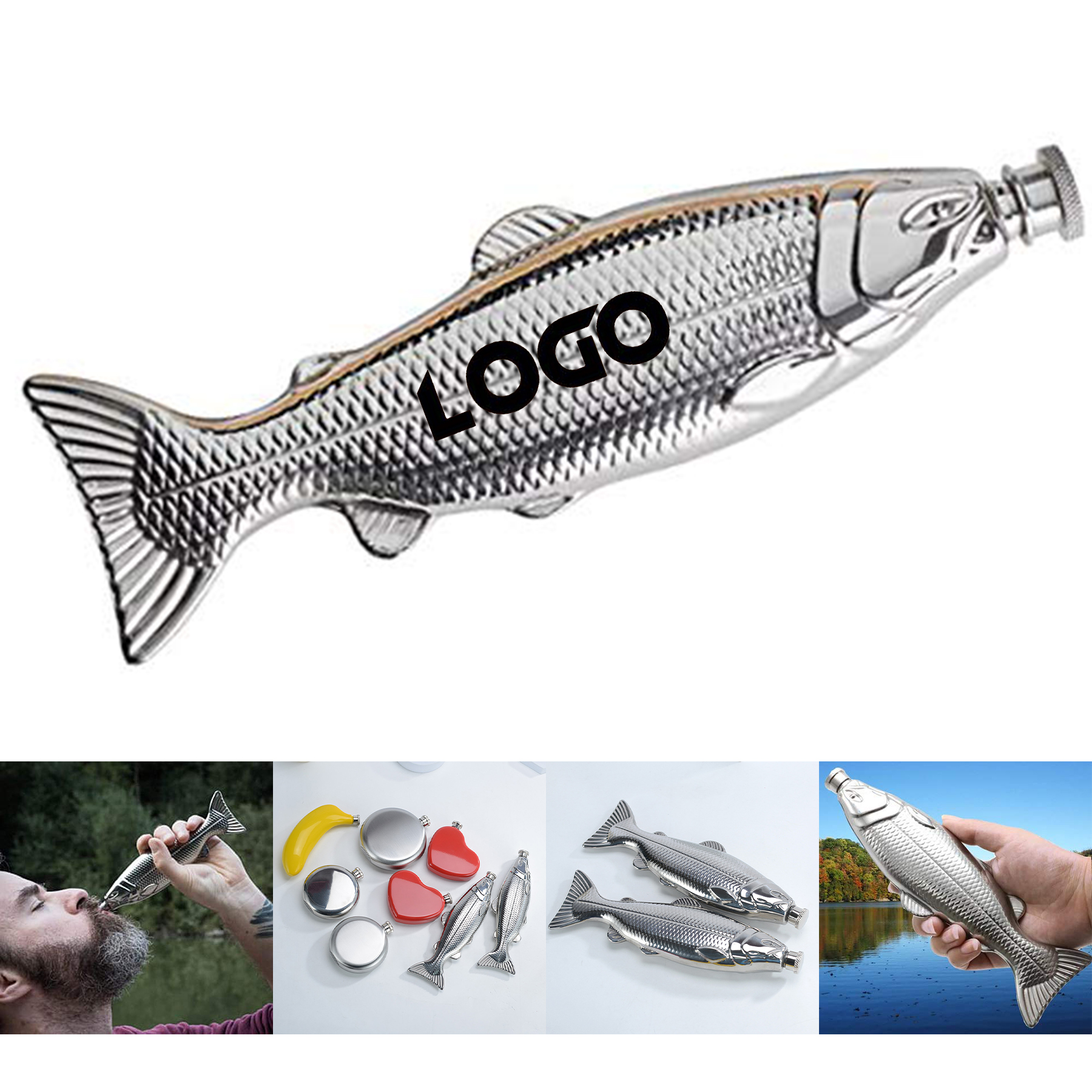 4oz Fish Shape Liquor Flask 2