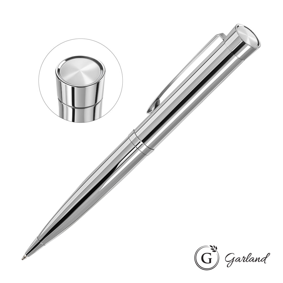 Garland® Executive Signature Custom Emblem Twist Pen-Chrome 10