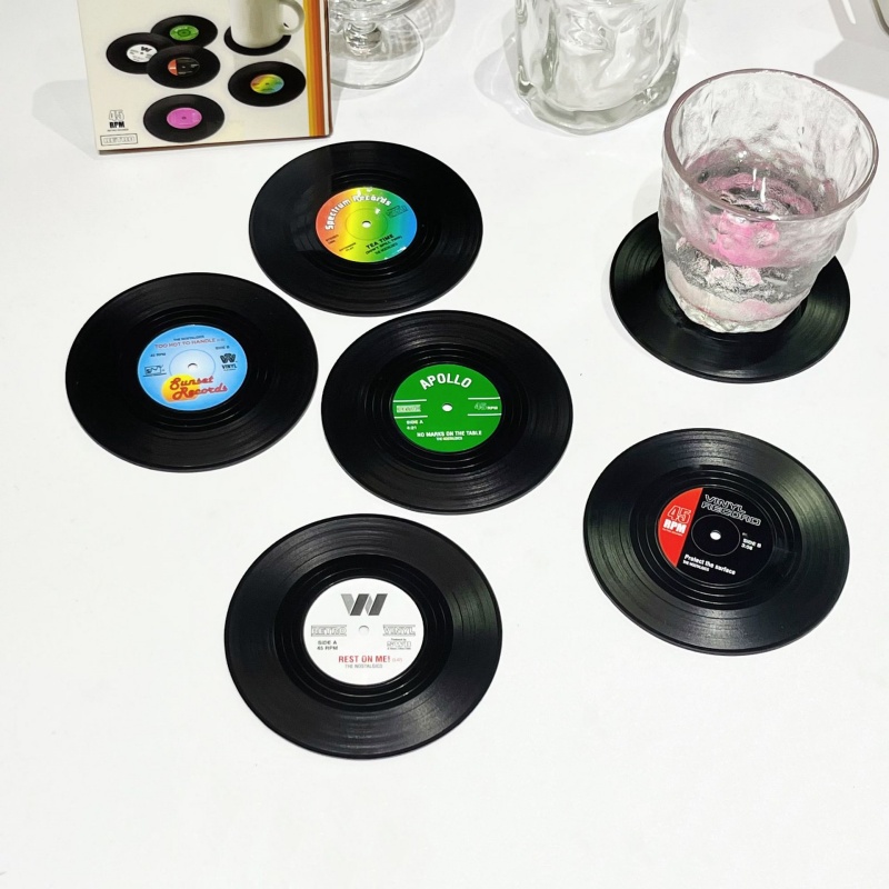 Vinyl Record Shape Coaster 2