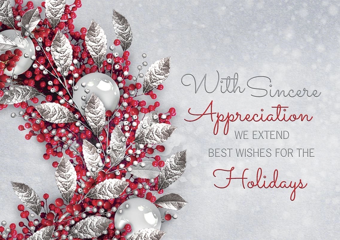 Lustrous Appreciation Holiday Cards 1