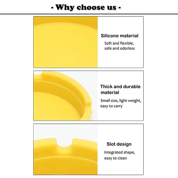 Silicone Anti-drop And Heat-resistant Round Ashtray 3