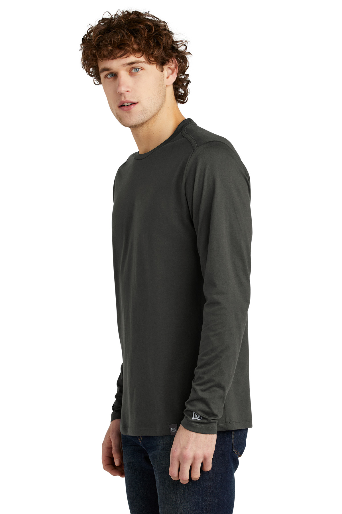New Era Heritage Blend Long Sleeve Crew Tee. NEA102 38