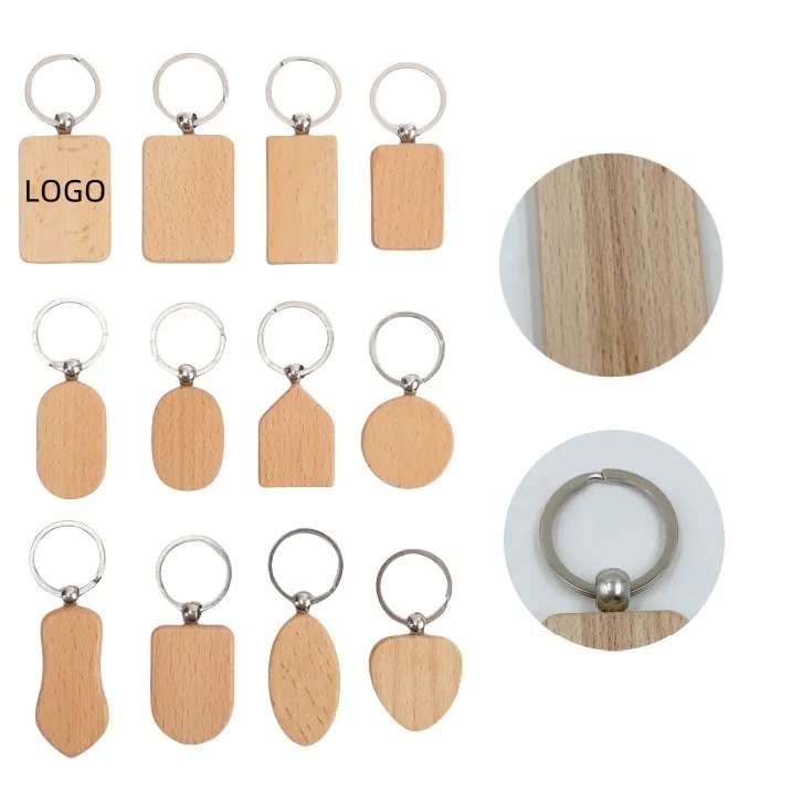 Beech Keychain Wooden Pendan 1