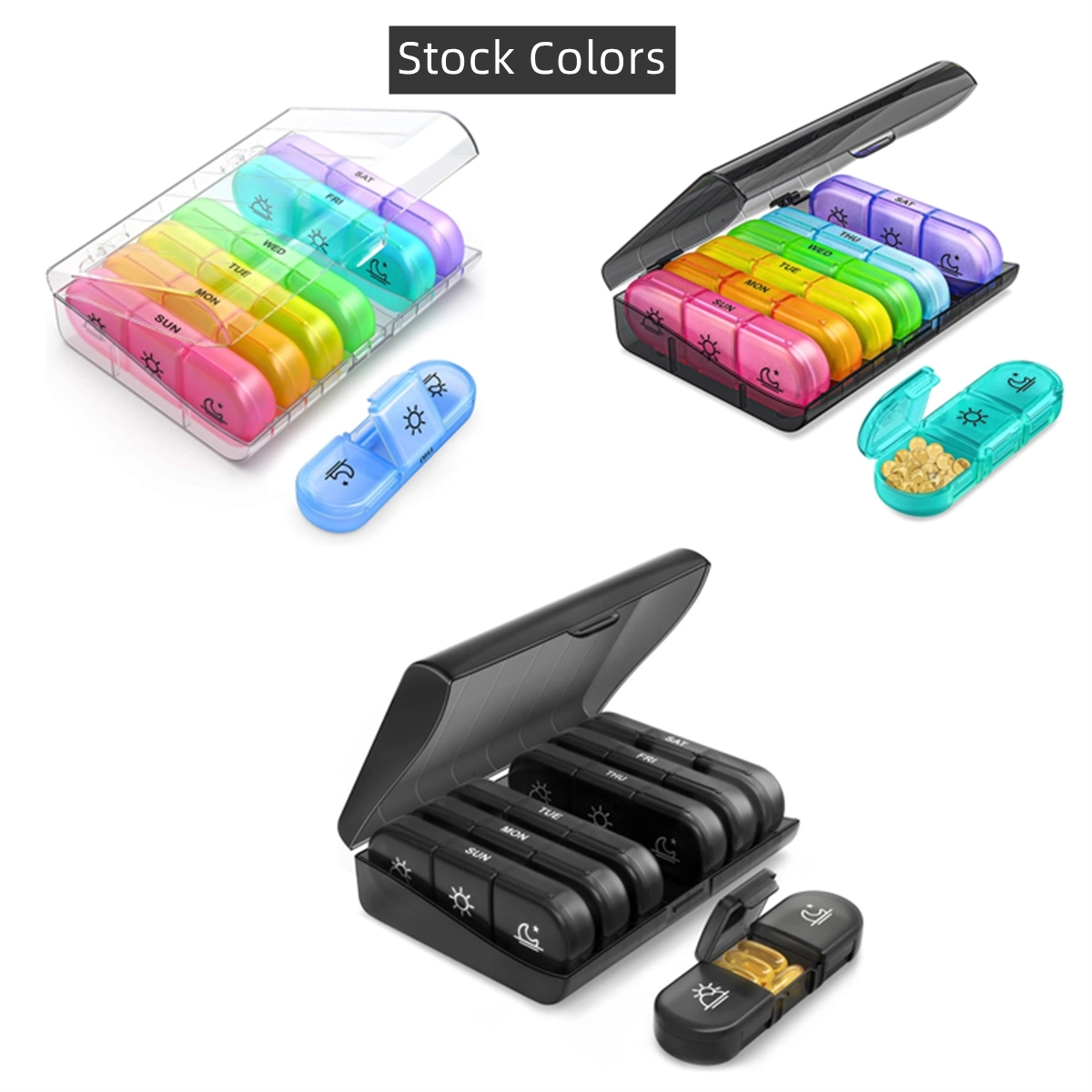 Weekly Pill Organizer 3 Times a Day 4