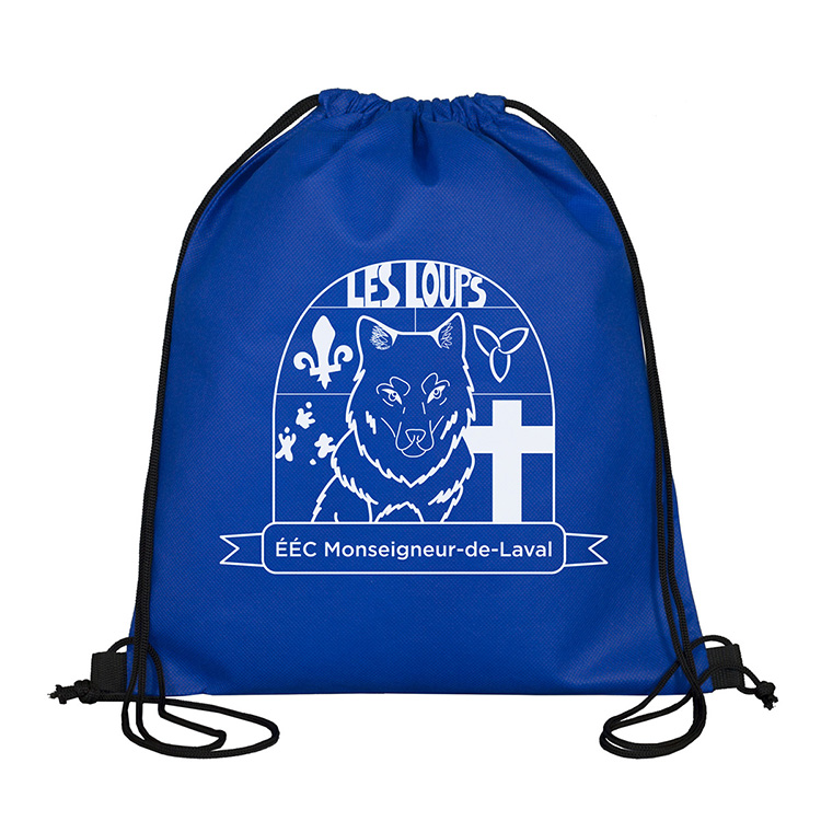 "Breckenridge" 13" W x 16" H - "Economy" Drawstring Cinch Pack Backpack 4