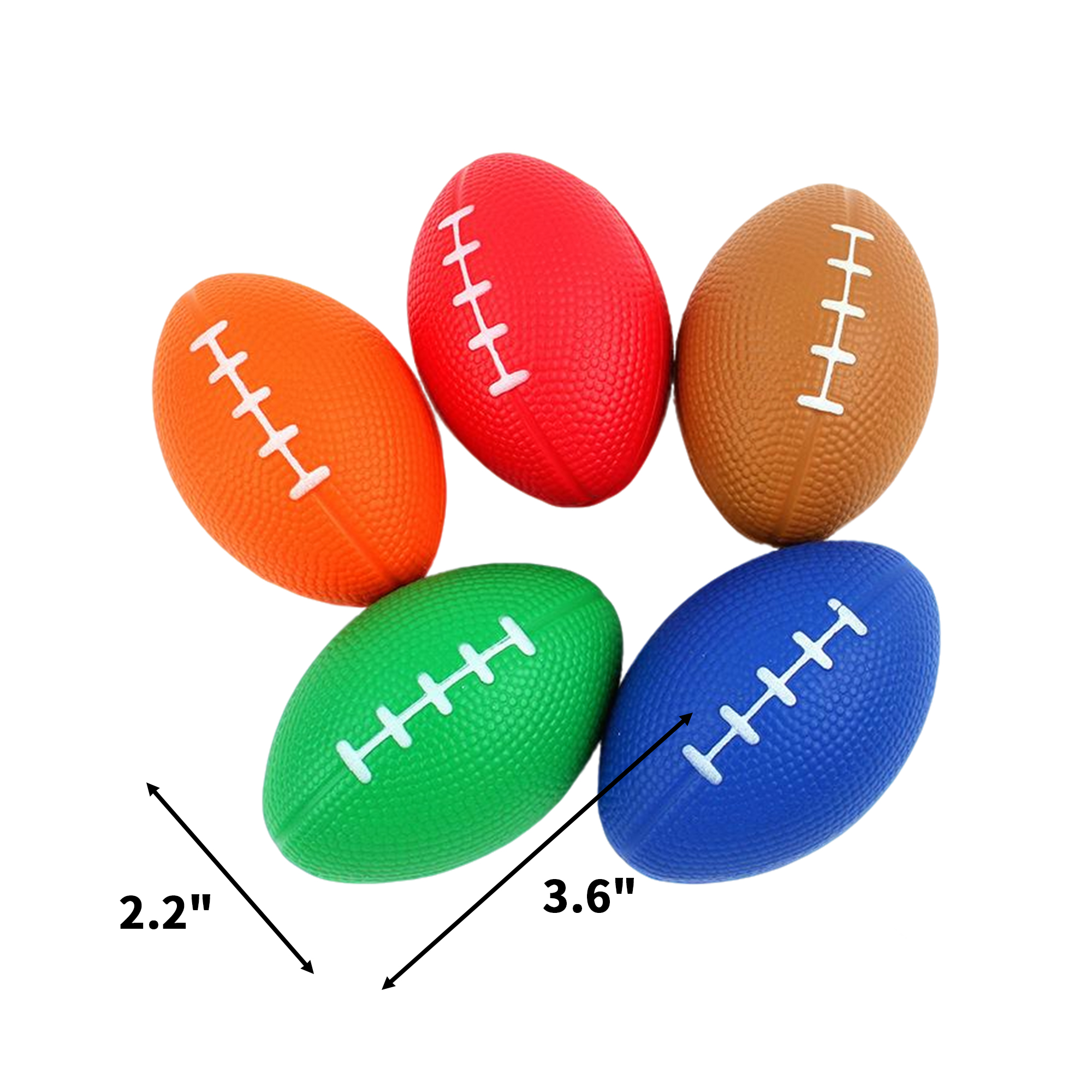 Polyurethane Foam Football Stress Ball 3.6" x 2.2" 2