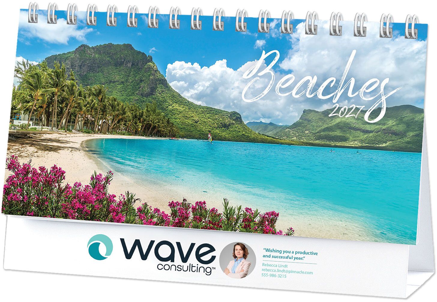 BEACHES FULL COLOR DESK CALENDAR 12