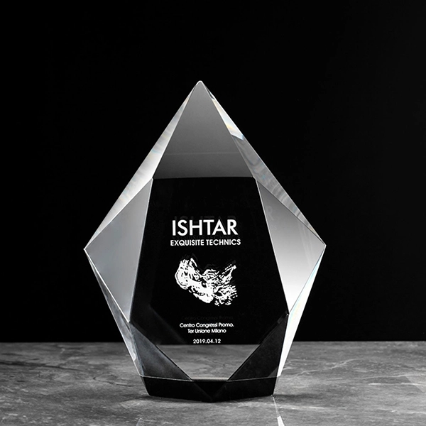 Royal blue crystal accent trophy 3