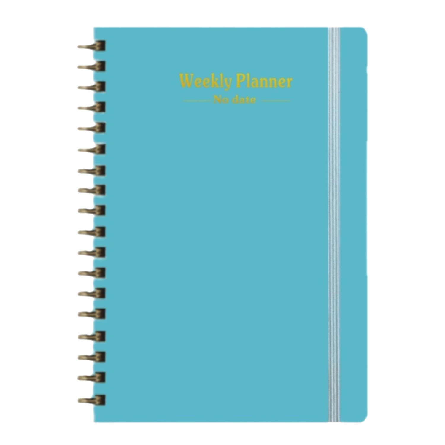 A5 Weekly Planner Spiral Hardcover Notebook w/ Elastic Band 8