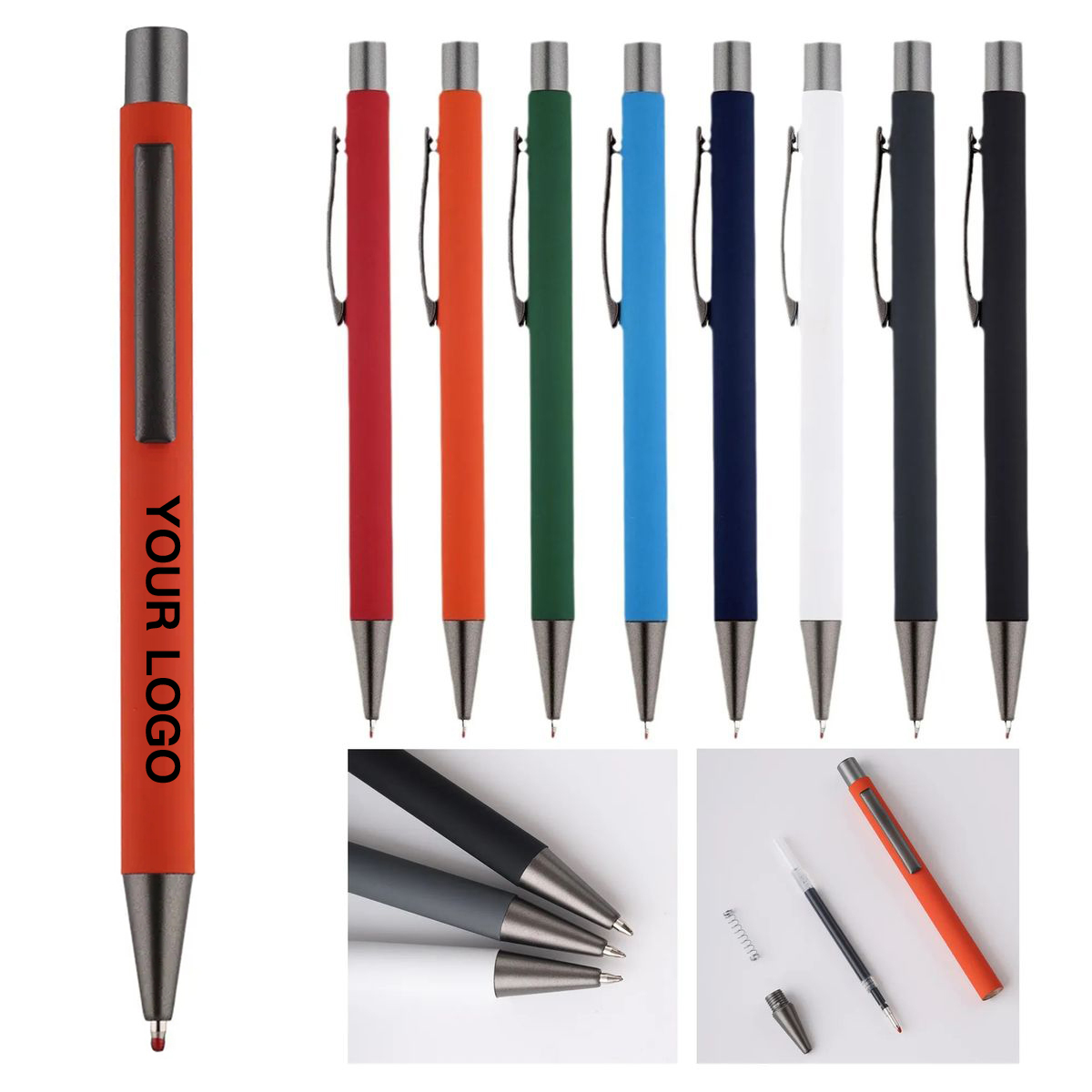 Durable Metal Pen with Refillable Ink and Spray 3