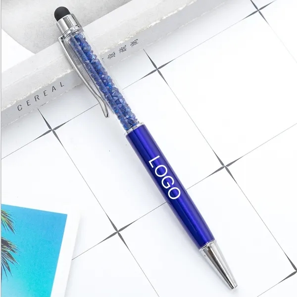 Twist Action Ballpoint Pen w/Crystals 2