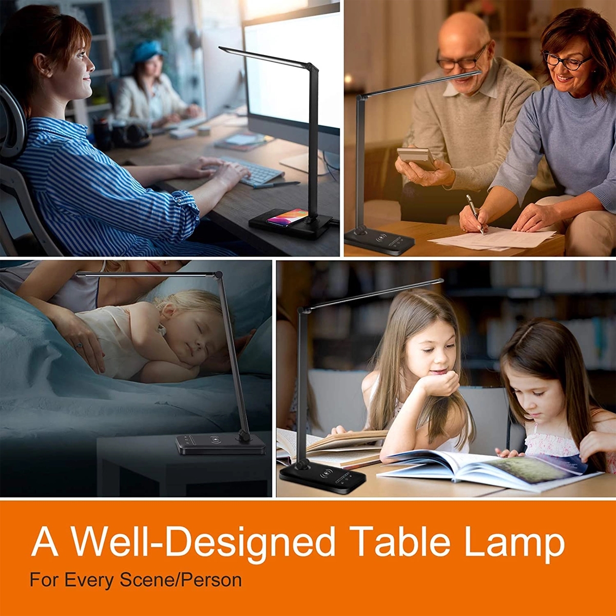 Multifunctional LED Desk Lamp with Wireless Charger 4