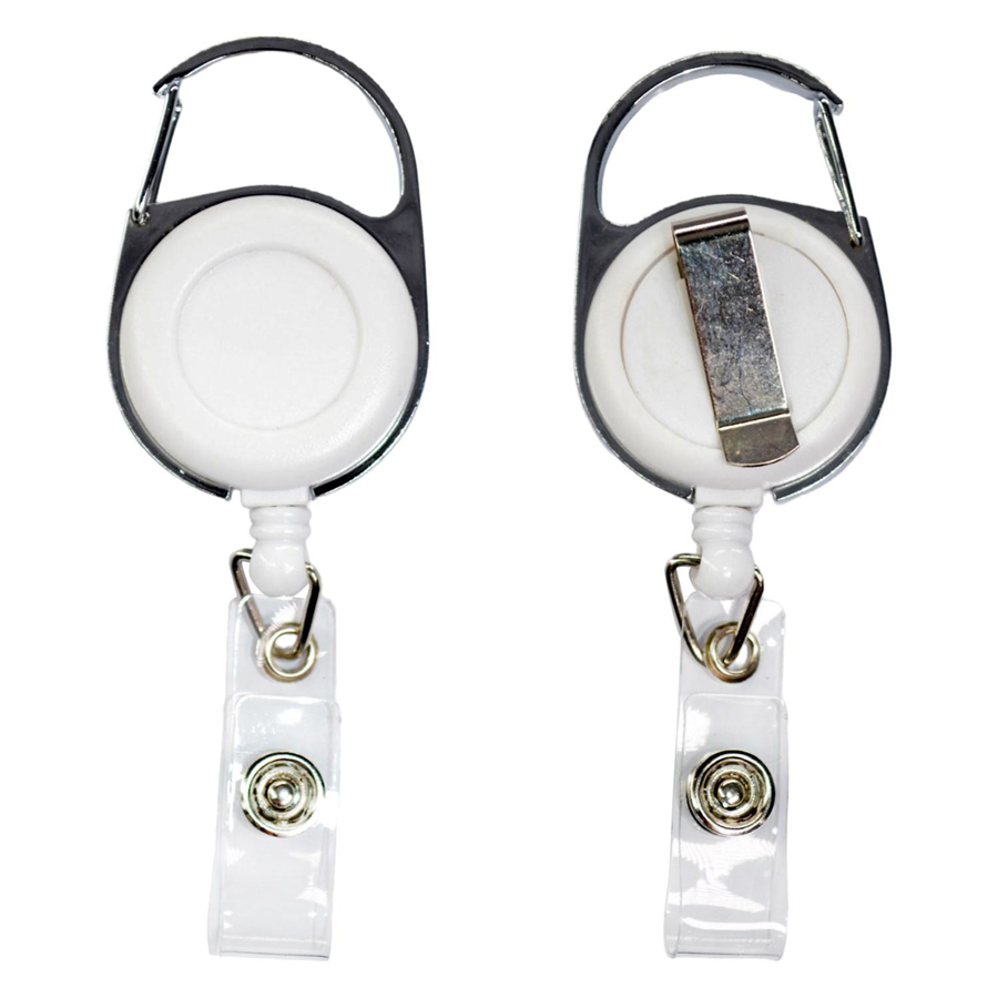 Circular Badge Reel w/ Carabiner & Belt Clip 6