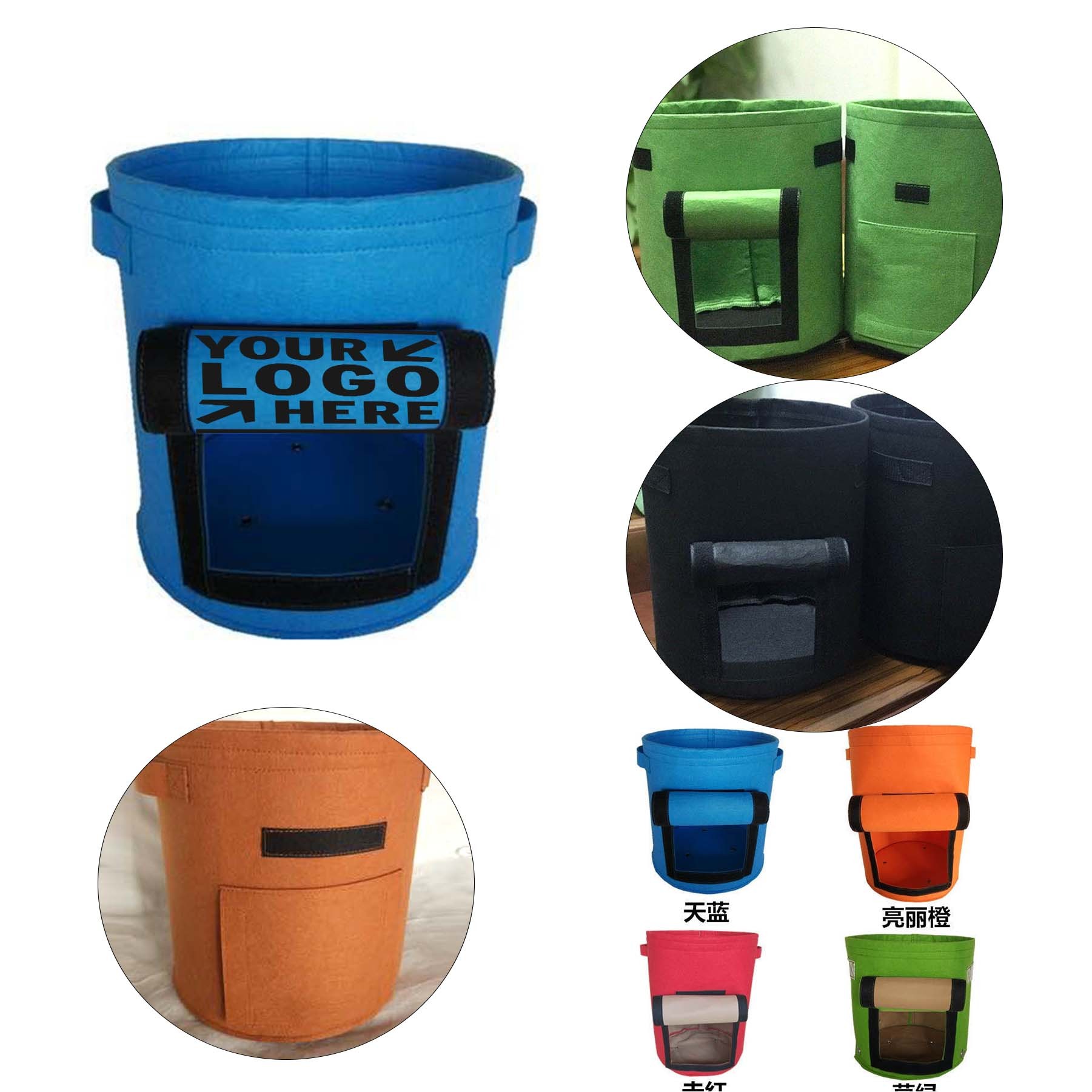 10 Gallon Potato Tomato Planter Pot Vegetables Grow Bag with Handle 2