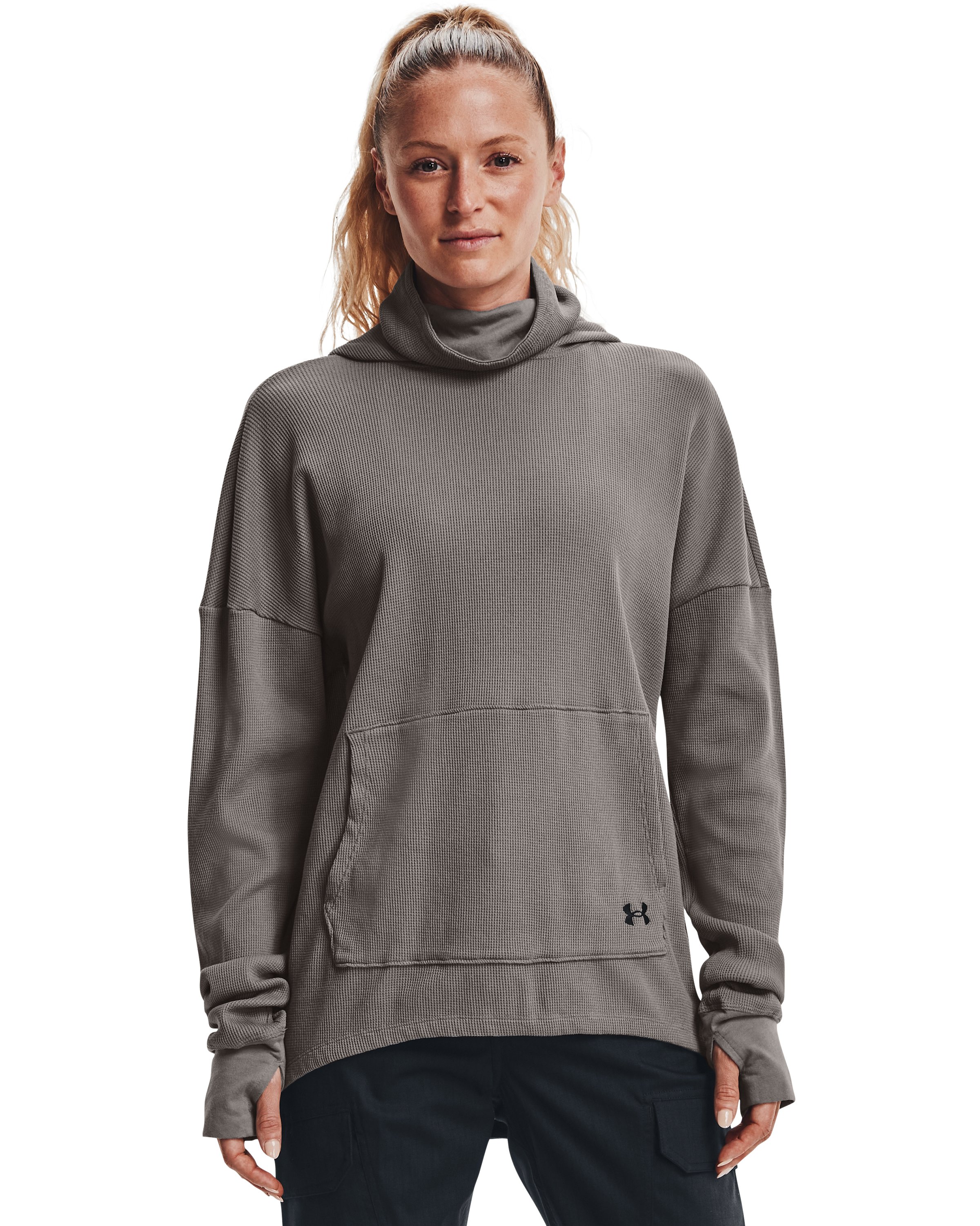 Women's UA Waffle Funnel Hoodie  1