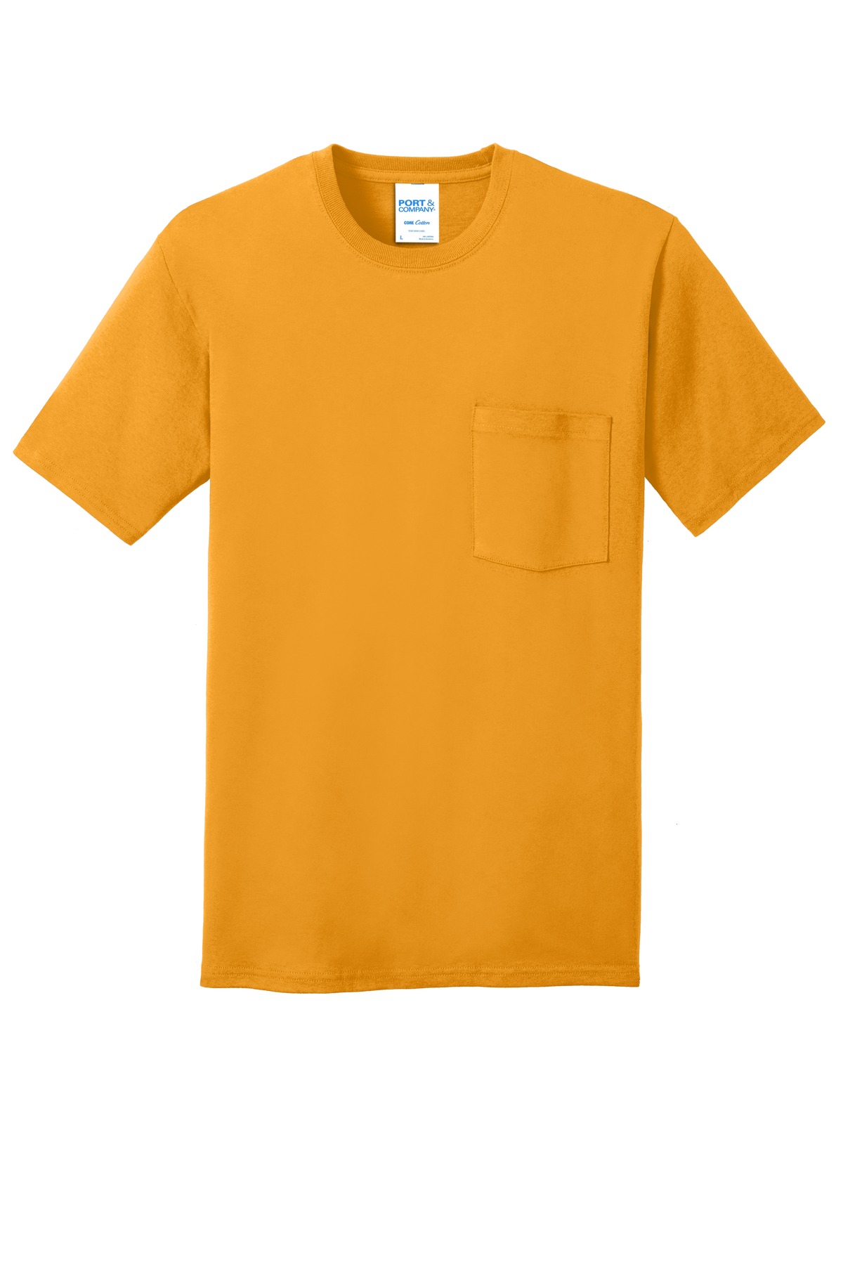 Port & Co Core Cotton Pocket Tee. PC54P 110